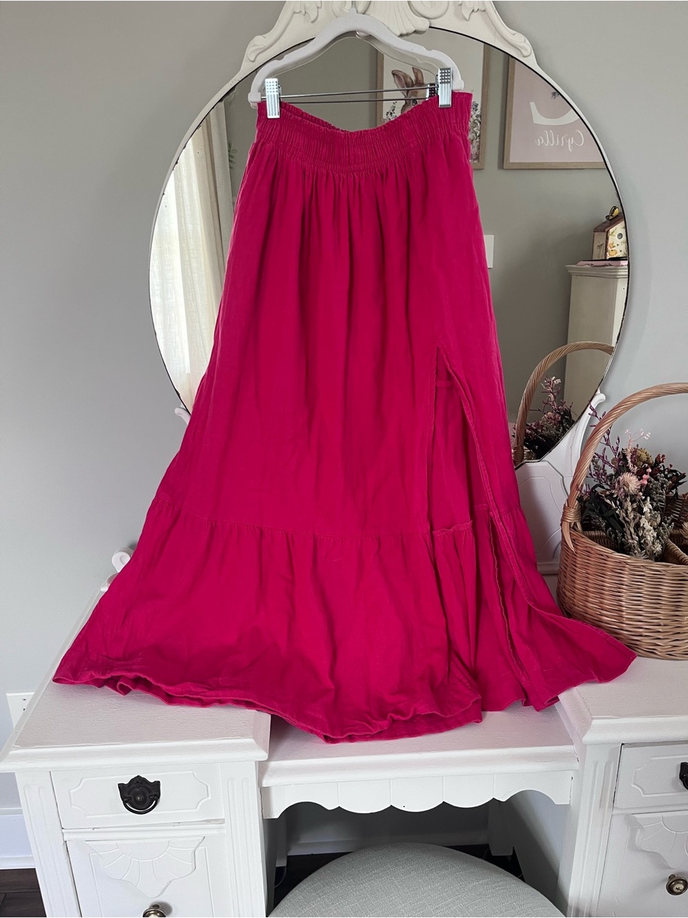 Hot pink Abercrombie maxi skirt